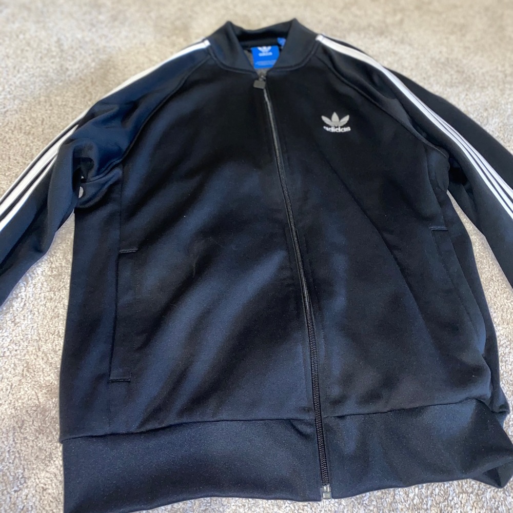 Adidas men’s black zip up